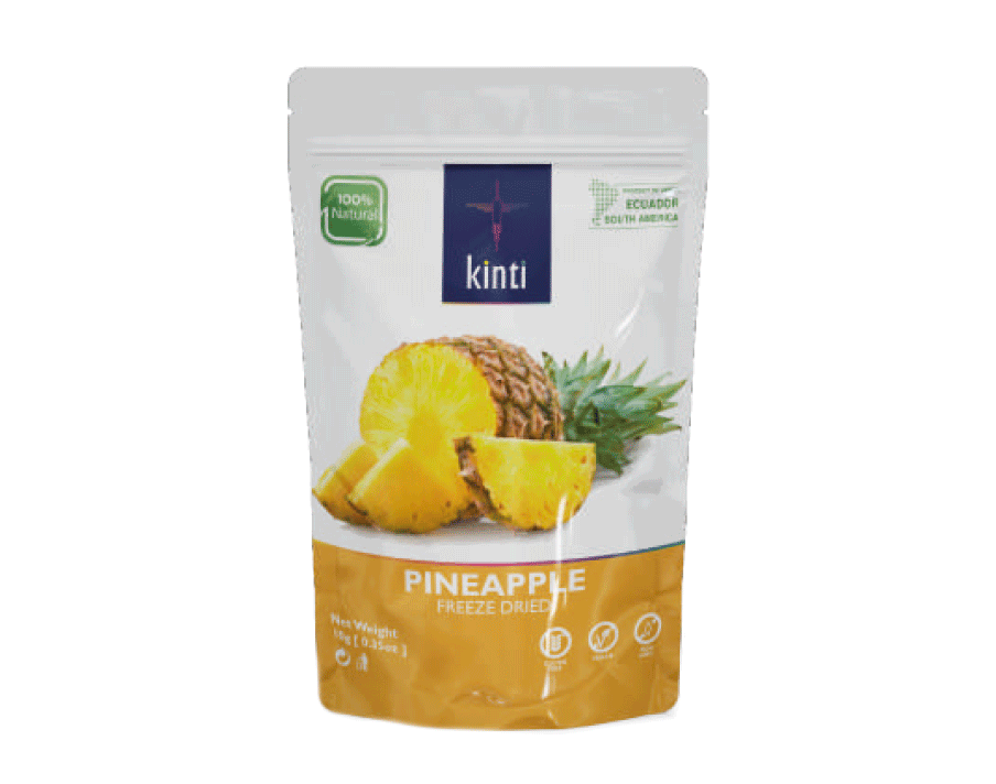 Piña liofilizada